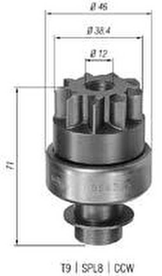 Impulsor de Partida do Motor de Arranque - Zen - 0943 - Unitário
