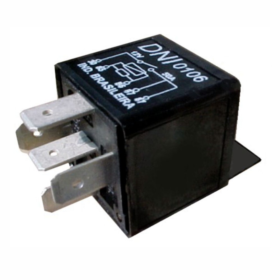 Relé Auxiliar Duplo N.A com Resistor Fiat / Vw / Audi / Gm / Hyundai / Kia - 12V e 5 Terminais - DNI - DNI 0106 - Unitário