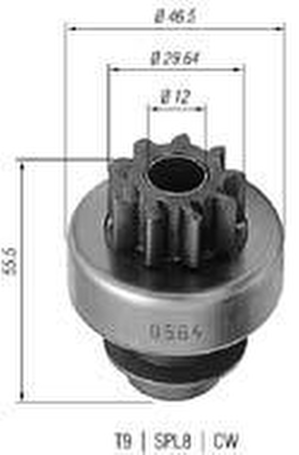 Impulsor de Partida do Motor de Arranque - Zen - 0584 - Unitário