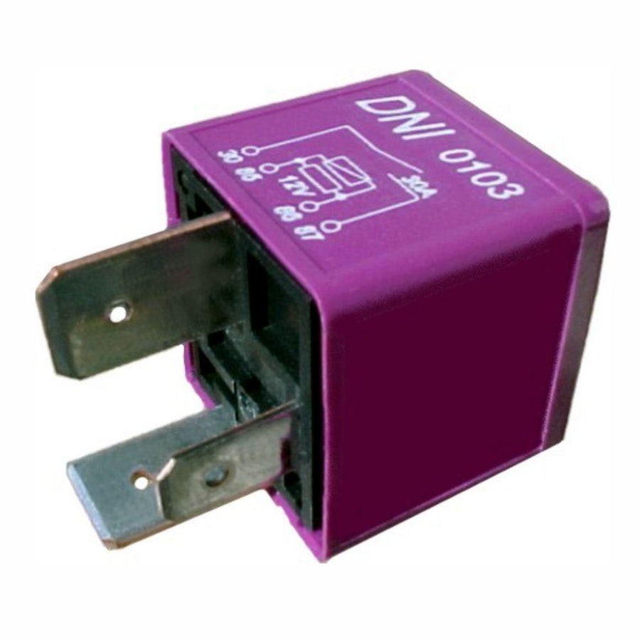 Relé de Injeção Eletrônica e Bomba de Combustível com Resistor Audi / Gm / Vw - 12V e 4 Terminais - DNI - DNI 0103 - Unitário