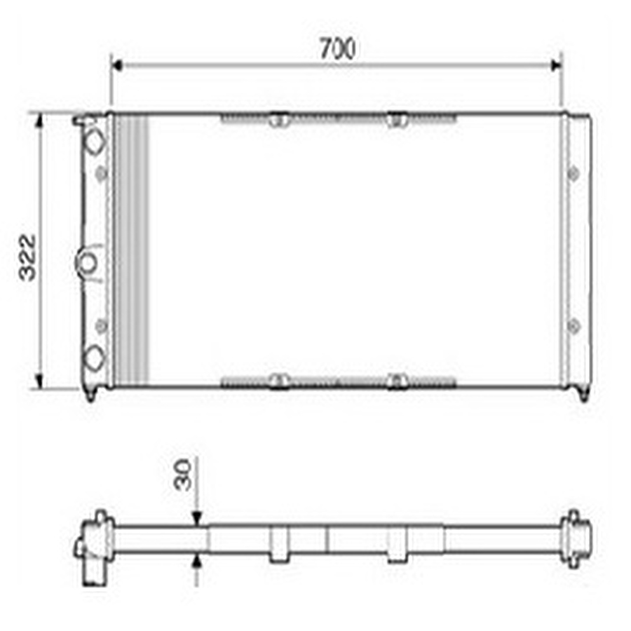 Radiador de Resfriamento para Ford Royale / Volkswagen Quantum - Valeo - TA681002R - Unitário