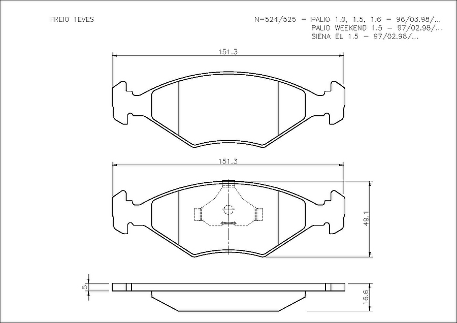 Pastilha de Freio Dianteira - Cobreq - N-524 - Jogo