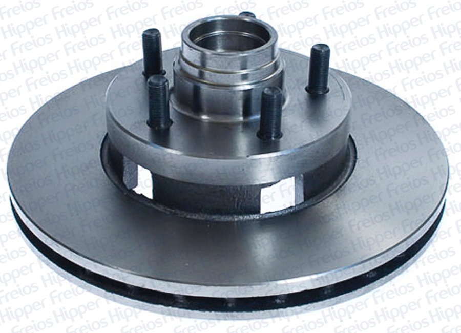 Disco de Freio Ventilado com Cubo Dianteiro 287mm 5 Furos - Hipper Freios - HF 16F - Par