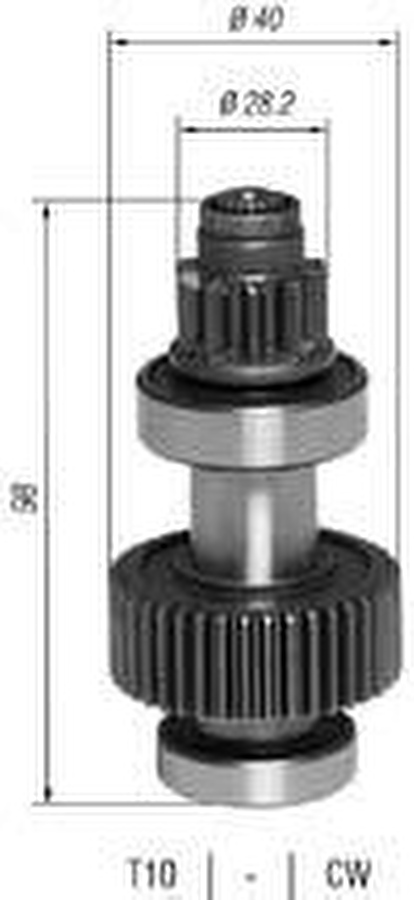 Impulsor de Partida do Motor de Arranque Automotivo Unitário - Zen - 1566 - Unitário