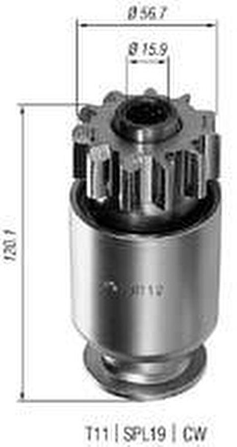 Impulsor de Partida do Motor de Arranque - Zen - 0110 - Unitário