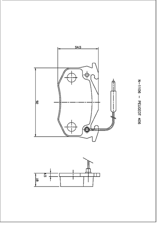 Pastilha de Freio Dianteira - Cobreq - N-1106 - Jogo