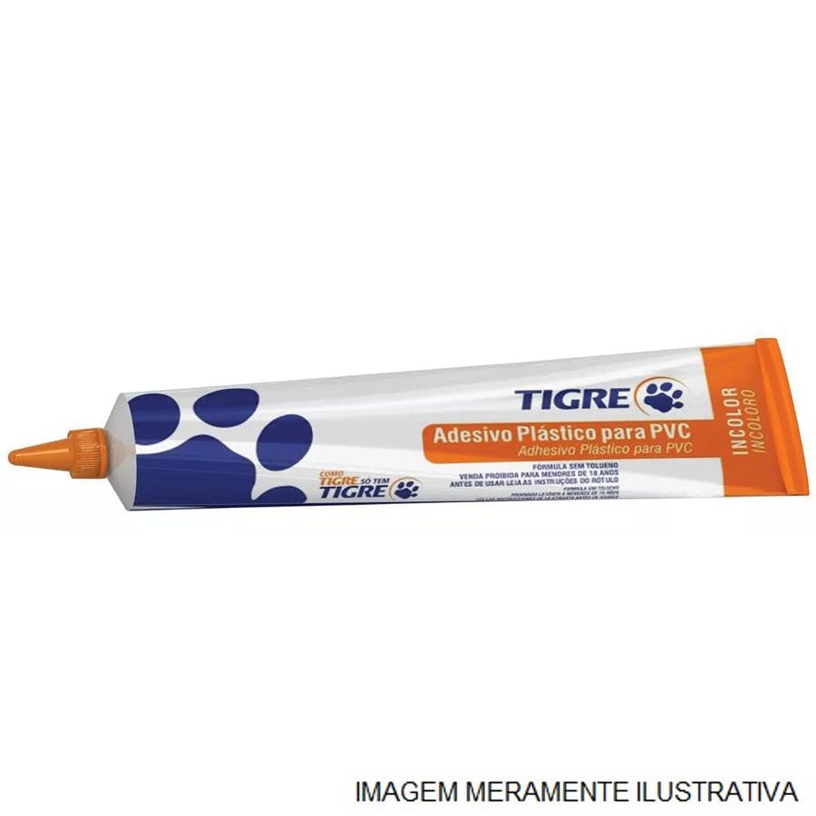 Adesivo Plástico para PVC Incolor Bisnaga 75g - Tigre - 53001025 - Unitário