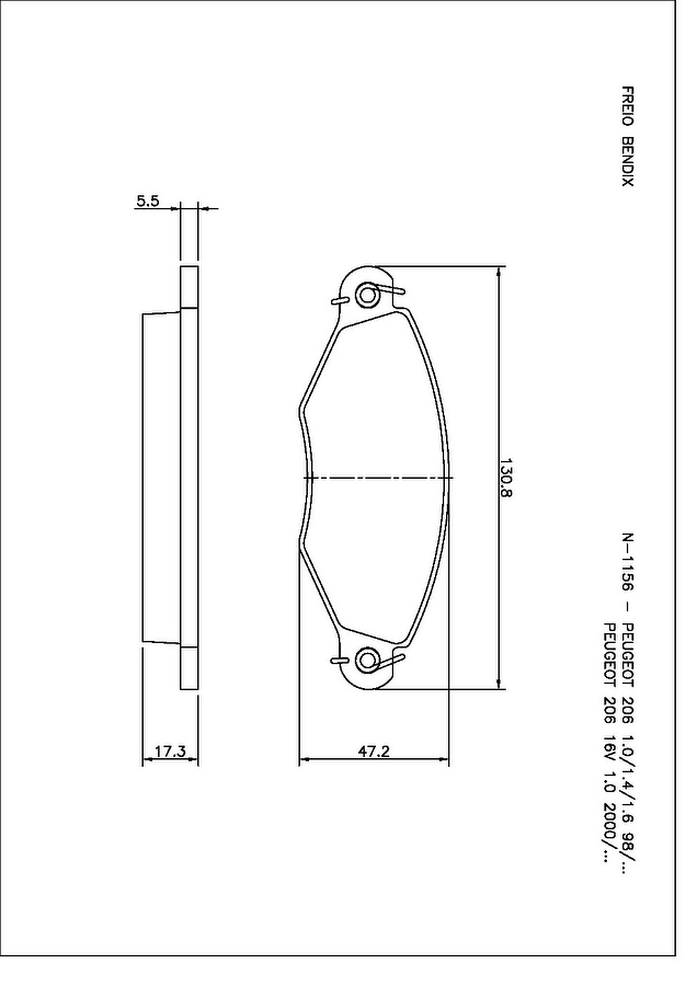 Pastilha de Freio Dianteira - Cobreq - N-1156 - Jogo