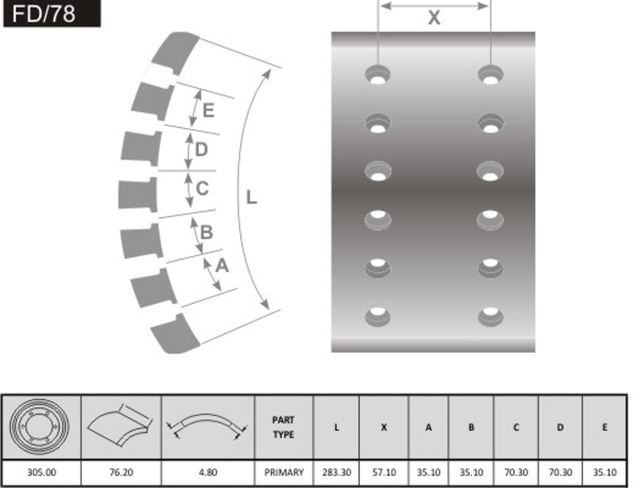 Jg Lona Freio  Trs - Fras-le - FD/78 - Par