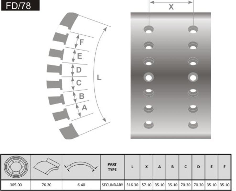 Jg Lona Freio  Trs - Fras-le - FD/78 - Par