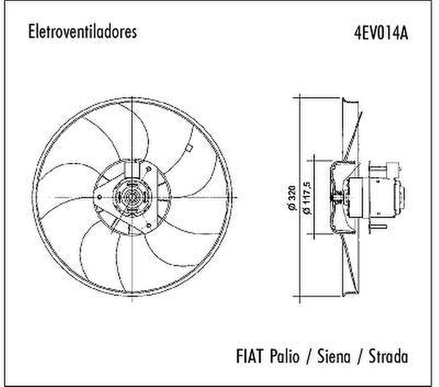 Eletroventilador - Valeo - 4EV014A - Unitário
