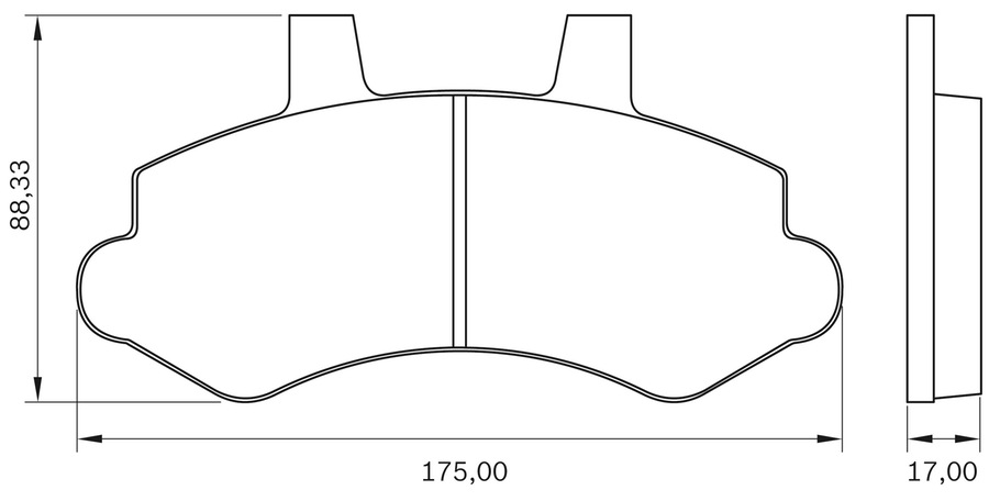 Pastilha de Freio - BB 113 - Bosch - 0986BB0068 - Jogo