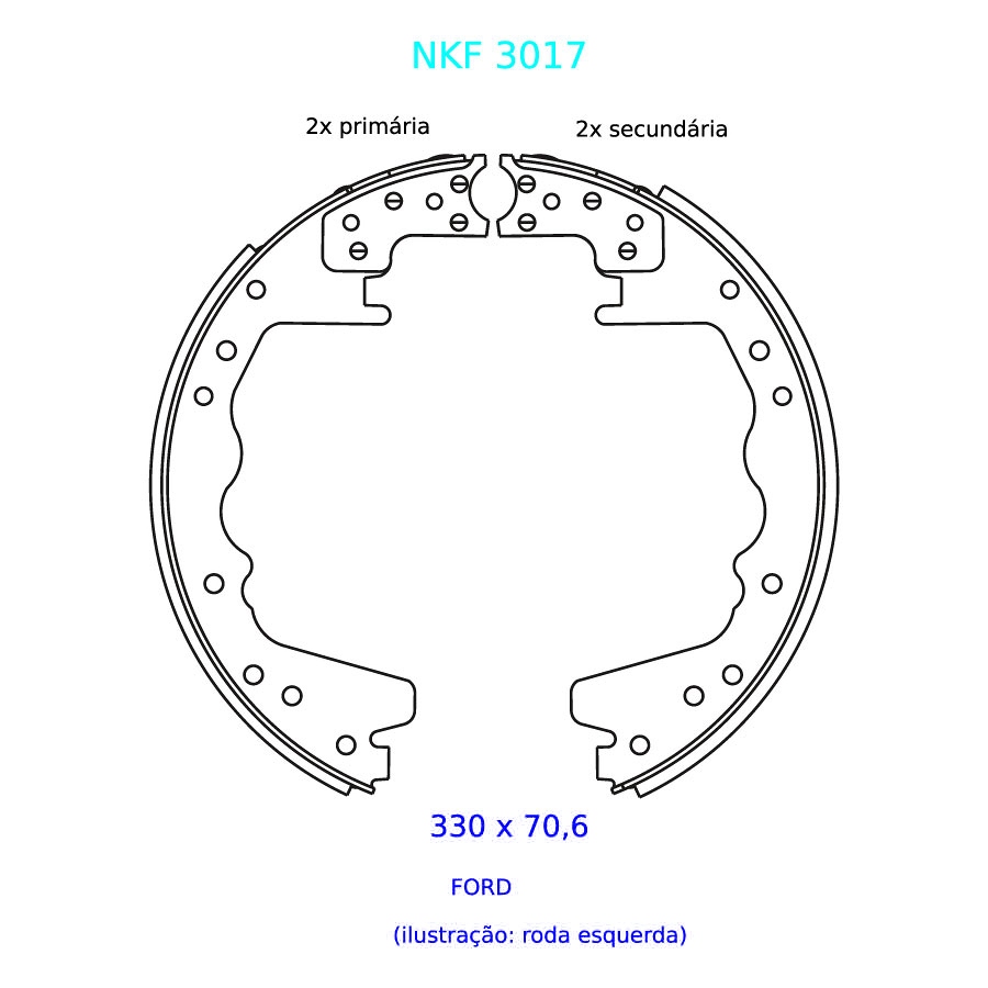 Sapata de Freio - Nakata - NKF 3017 - Par