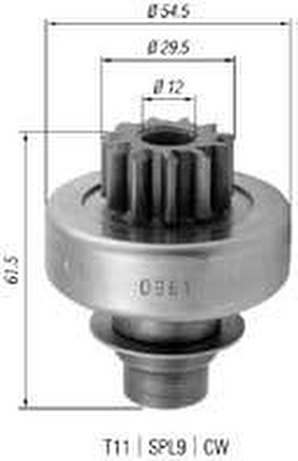 Impulsor de Partida do Motor de Arranque - Zen - 0961 - Unitário