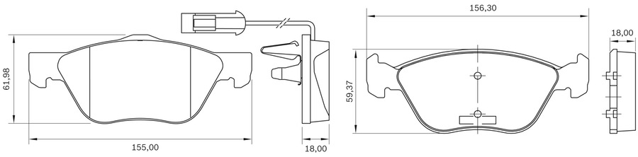 Pastilha de Freio - BB 66-A - Bosch - 0986BB0114 - Jogo