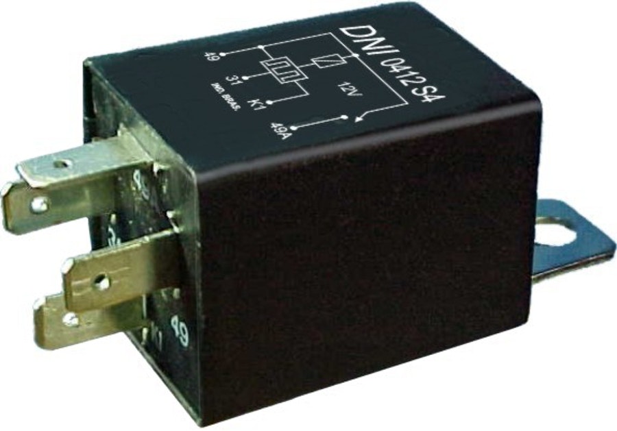 Relé de Comando Pisca Universal 12V 540W 4 Terminais Linha Pesada - DNI - DNI 0412-S4 - Unitário