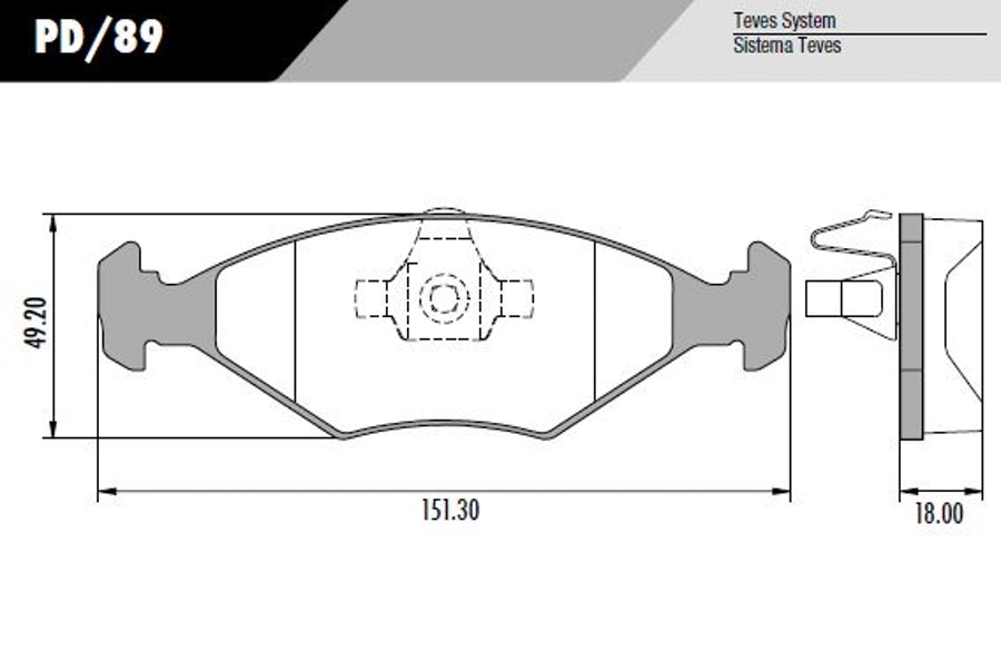 Pastilha de freio - Fras-le - PD/89 - Jogo