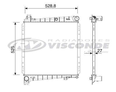 Radiador de Água Alumínio Leve Unitário - Visconde - 19275 - Unitário
