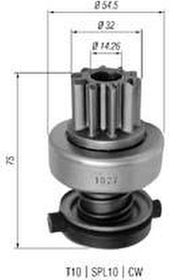 Impulsor de Partida do Motor de Arranque - Zen - 1027 - Unitário