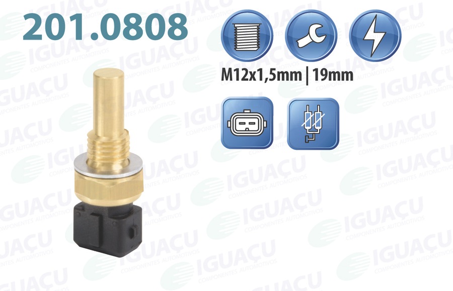 Sensor de Temperatura de Água - Iguaçu - 201.0808 - Unitário