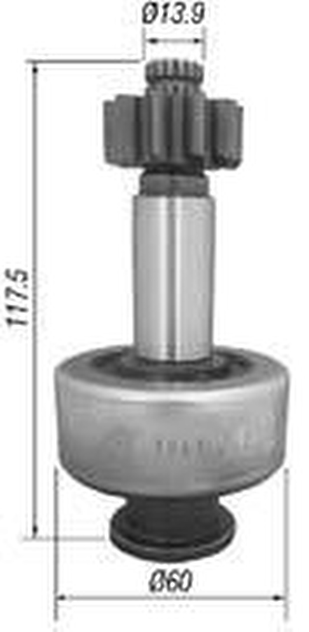 Impulsor de Partida do Motor de Arranque Automotivo Unitário - Zen - 1647 - Unitário