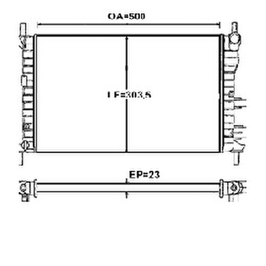 Radiador de Resfriamento para Fiat Uno Mille - Valeo - 6TA079A - Unitário