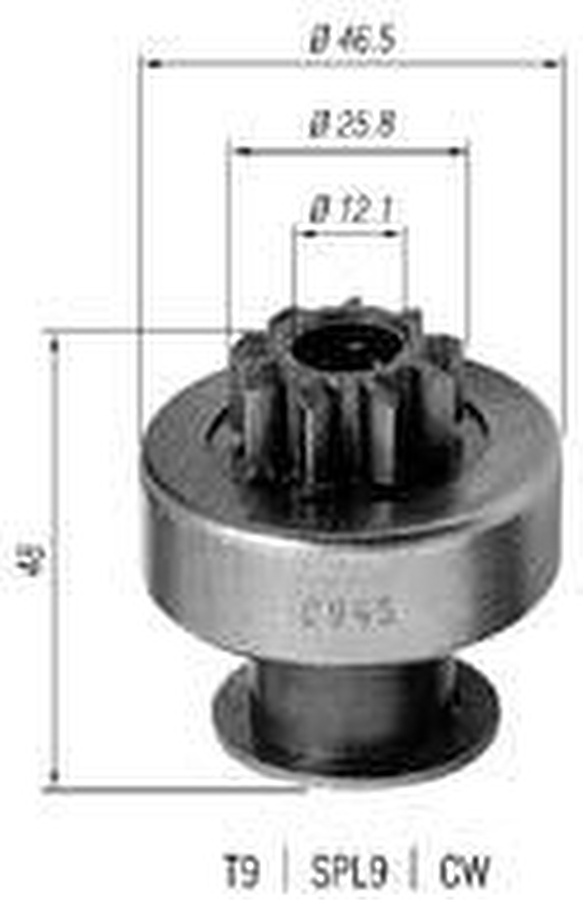 Impulsor de Partida do Motor de Arranque - Zen - 0945 - Unitário