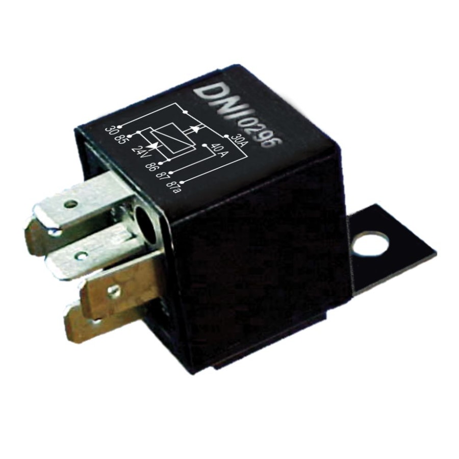 Relé Auxiliar Reversor com Diodo Iveco / Case / Volvo - 24V 5 Terminais - DNI - DNI 0296 - Unitário