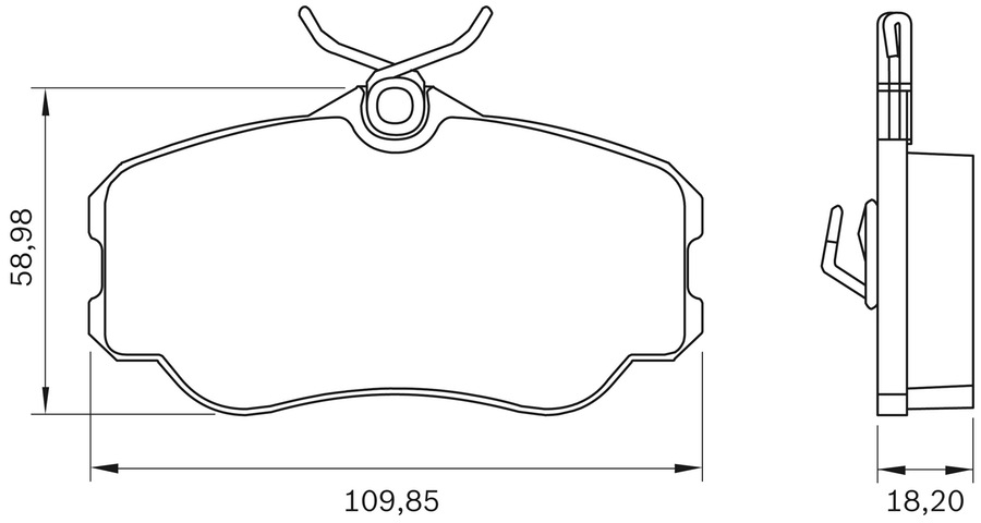 Pastilha de Freio - BB 45 - Bosch - 0986BB0269 - Jogo