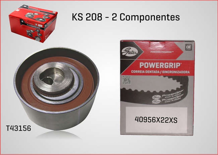 Kit de Correia Dentada Leve Unitária - Gates - KS208 - Unitário