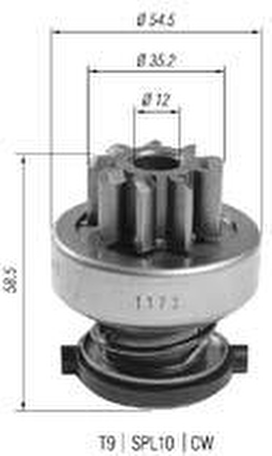Impulsor de Partida do Motor de Arranque - Zen - 1173 - Unitário