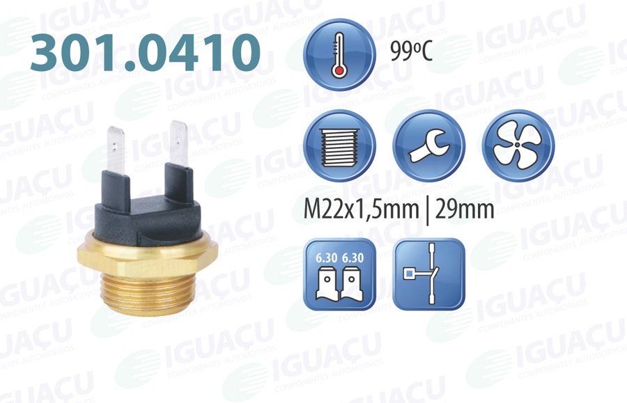 Interruptor Térmico do Radiador - Iguaçu - 301.0410-99 - Unitário