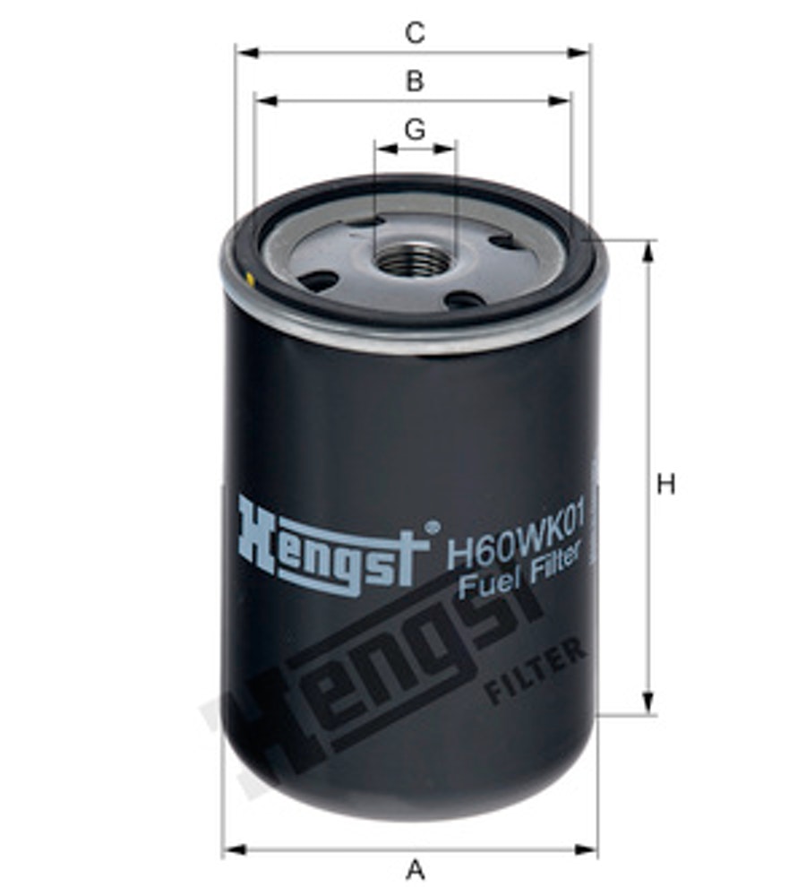 Elemento Filtro Combustível - Hengst - H60WK01 - Unitário