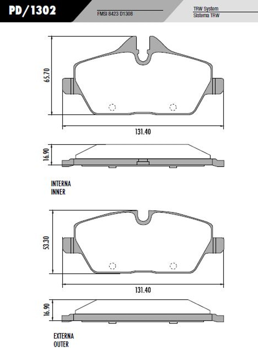Pastilha de Freio - Fras-le - PD/1302 - Jogo