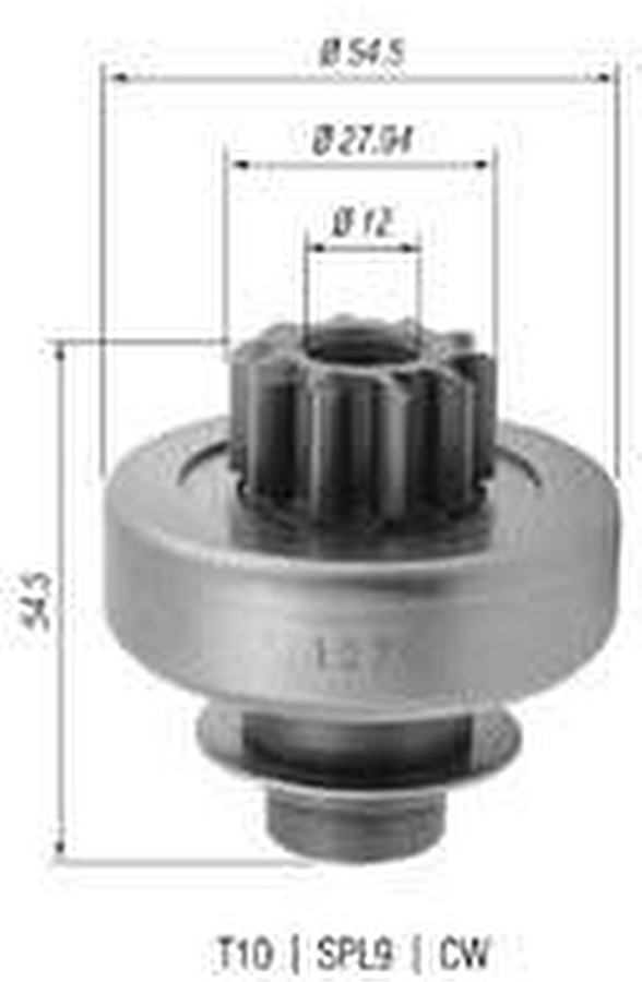 Impulsor de Partida do Motor de Arranque - Zen - 1074 - Unitário