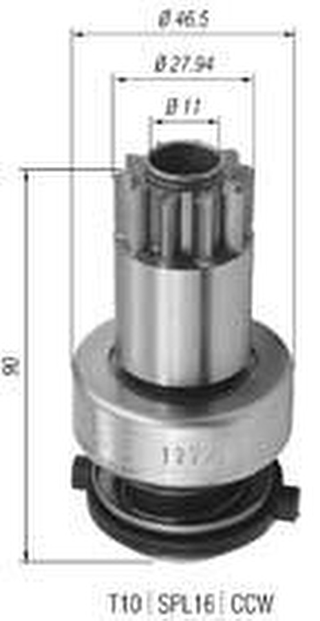 Impulsor de Partida do Motor de Arranque Automotivo Unitário - Zen - 1222 - Unitário