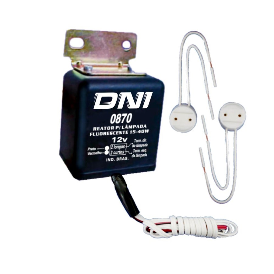 Reator Quadrado 12V P Lâmpada Fluorescente de 15 A 40W Caio/Induscar 042012024 e 92260002001 - DNI - DNI 0870 - Unitário