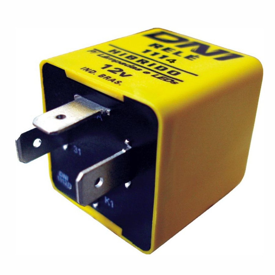 Relé de Pisca Híbrido - 120W 12V 3 Terminais - DNI - DNI 1114 - Unitário