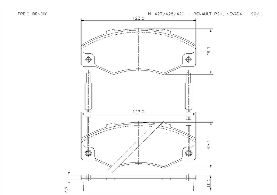 Pastilha de Freio Dianteira - Cobreq - N-427 - Jogo