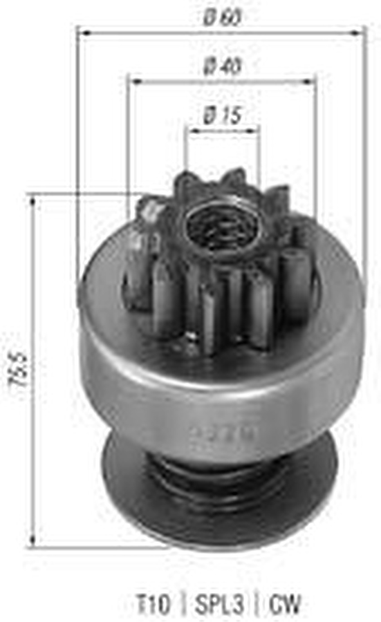 Impulsor de Partida do Motor de Arranque - Zen - 0826 - Unitário