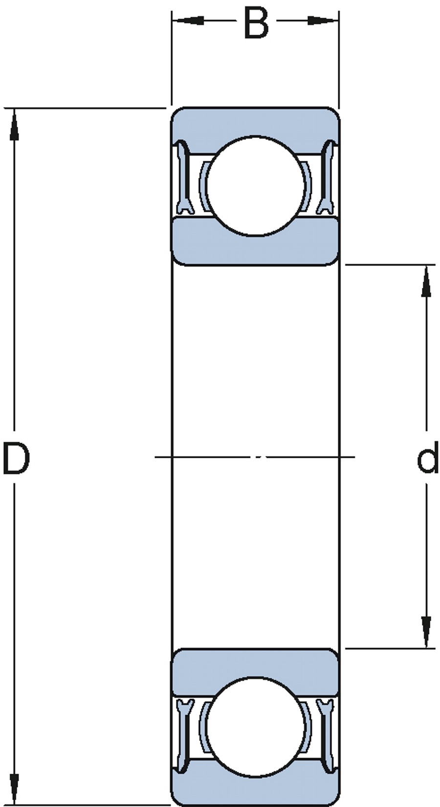 Rolamento Rígido de Esferas - SKF - 6205-2ZNR - Unitário