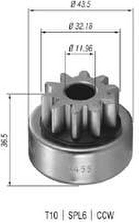 Impulsor de Partida do Motor de Arranque - Zen - 1455 - Unitário