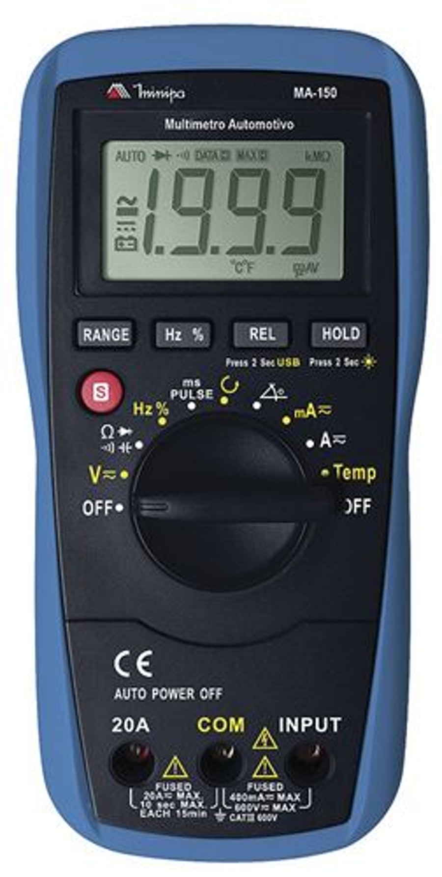 Multímetro Automotivo MA-150 - Minipa - MA-150 - Unitário