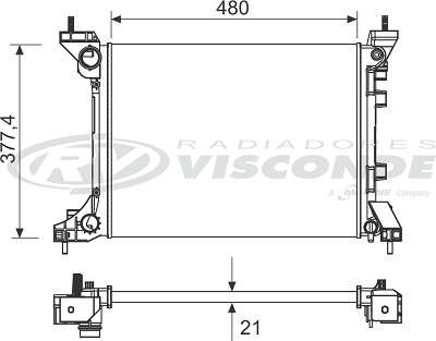 Radiador de Água - Visconde - 12542 - Unitário