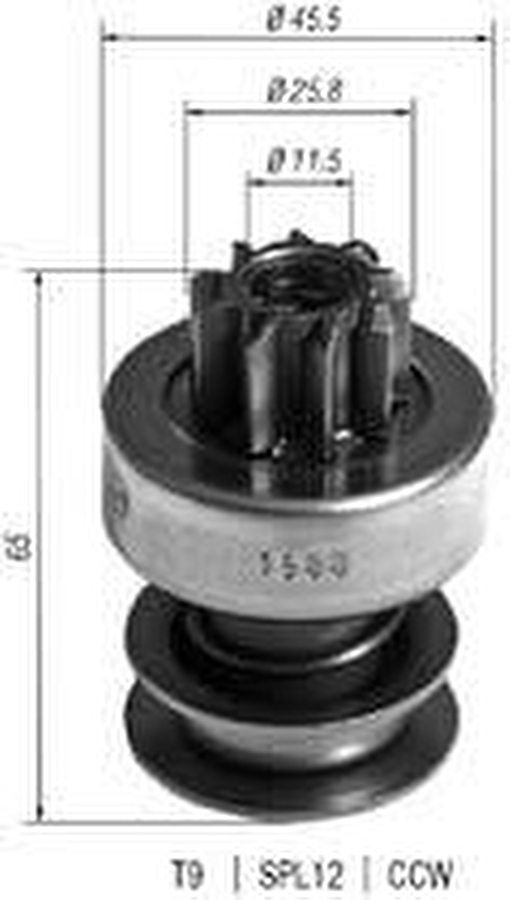 Impulsor de Partida do Motor de Arranque - Zen - 1588 - Unitário