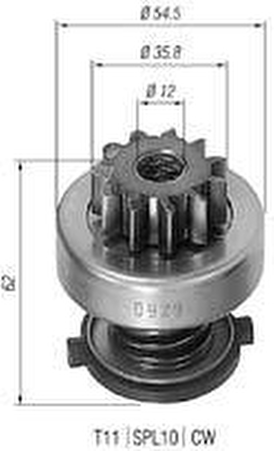 Impulsor de Partida do Motor de Arranque - Zen - 0929 - Unitário