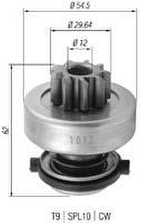 Impulsor de Partida do Motor de Arranque - Zen - 1072 - Unitário