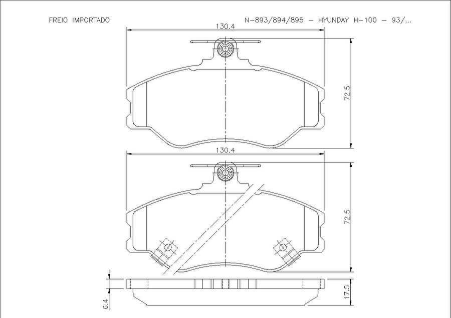 Pastilha de Freio Dianteira - Cobreq - N-893 - Jogo