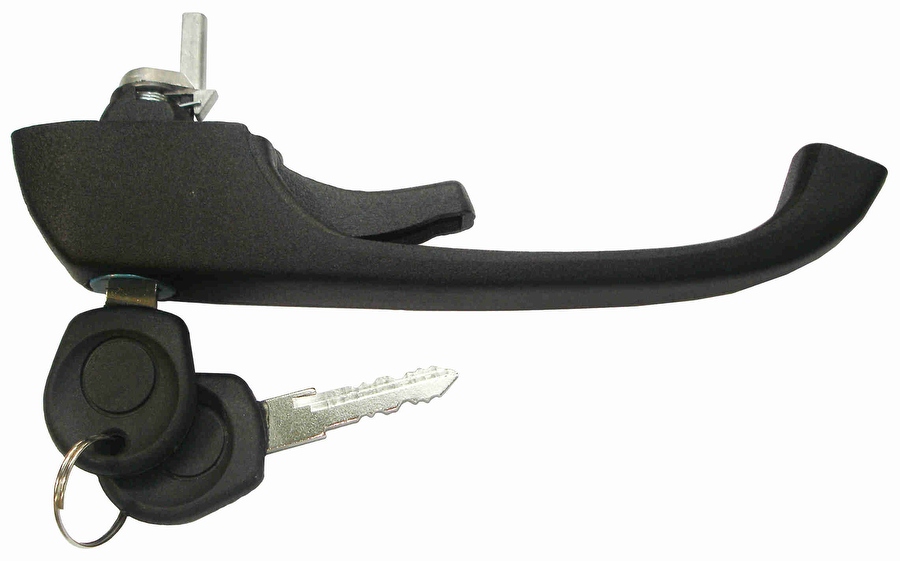 Maçaneta Externa C/ Ch Preta Texturizada - Ori - 1192 - Unitário