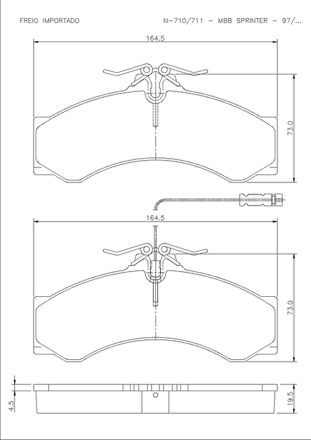 Pastilha de Freio Dianteira/Traseira - Cobreq - N-710 - Jogo